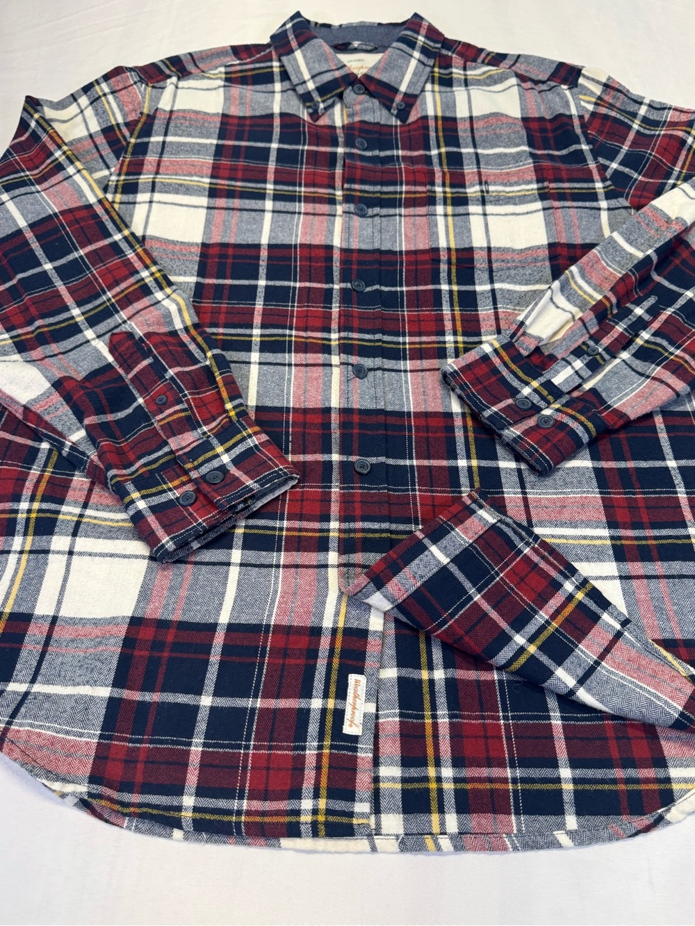 Weatherproof Red, Navy & White Plaid Button-Down Shirt - Picture 2 of 8